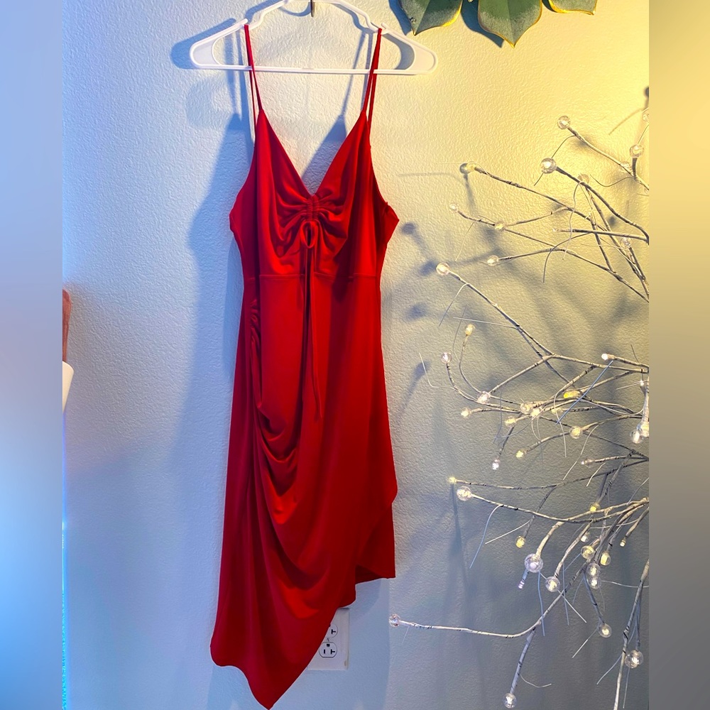 GUESS♥️✨Red Party Dress Large Slinky Sexy & Soooo Comfy 👠✨🪩